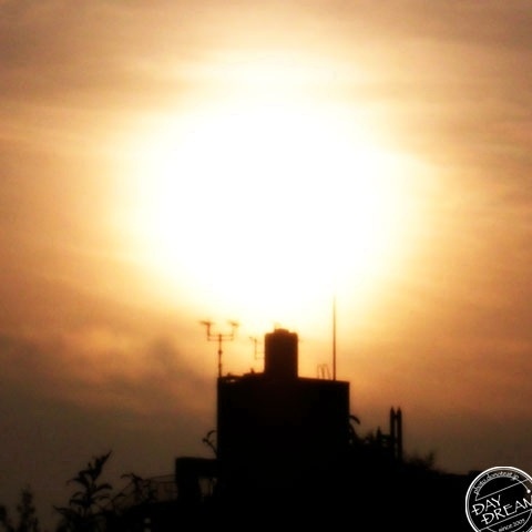 The evening glow is very bright