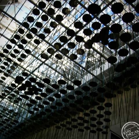 The outside and inside of the glass