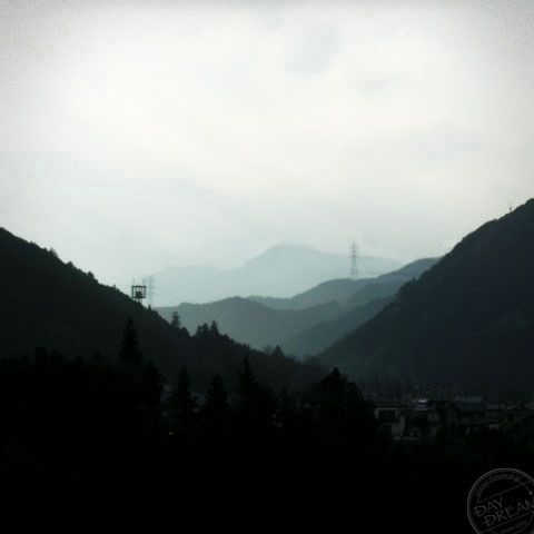 Charcoal burning hut in the mountain