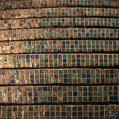 Blue tile bath Blue tile bath