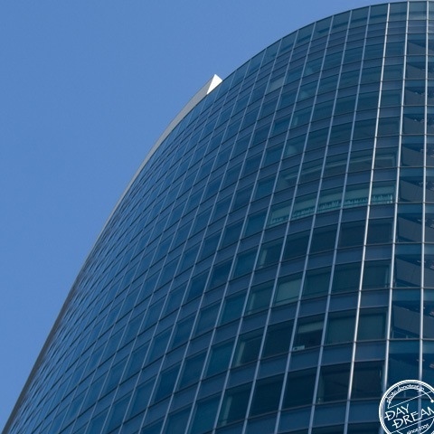 Spire of deep blue...