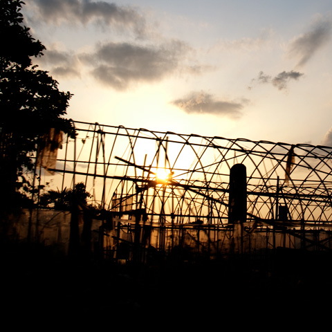 Midsummer season sunset