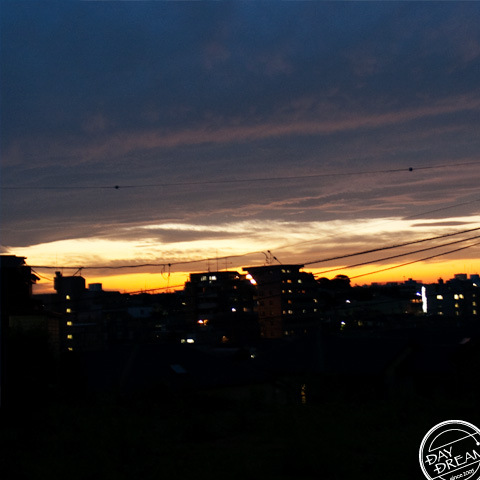 Powerful lightning strike